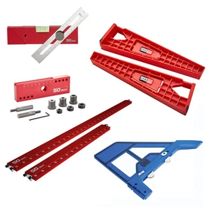 Bohrschablone Kappanschlag Messwerkzeug Montagehilfe Wasserwaage Möbelbau SOTECH - Bild 1 von 16