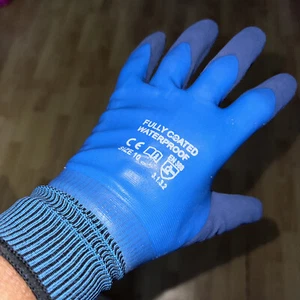 Waterproof Latex Coated Work Safety Grip Gloves Builders Size 9 Large X 6 Pairs - Picture 1 of 9