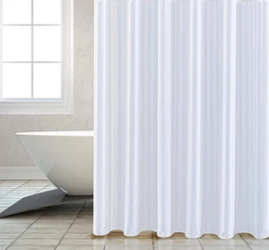 Waterproof Fabric Shower Curtain or Liner Satin Damask - Picture 1 of 8