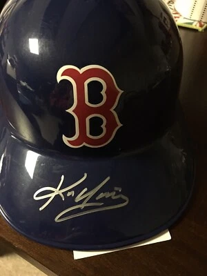 Kevin Youkilis  Autograph Boston Red Sox Replica Helmet JSA cert. - Image 1 of 4