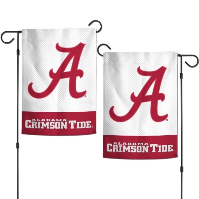 ALABAMA MAREA CARMESÍ APLIQUE BORDADO 2 CARAS BANDERA JARDÍN 12.5"X18" NCAA Foto 1 de 1