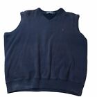 Men's Polo Ralph Lauren Classic Golf Vest Navy Blue Sweater Top Shirt Sz XL