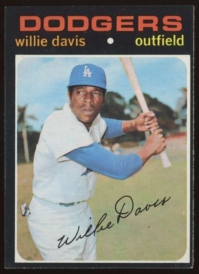 1971 Topps Willie Davis #585 Los Angeles Dodgers NM Near Mint - Image 1 of 2
