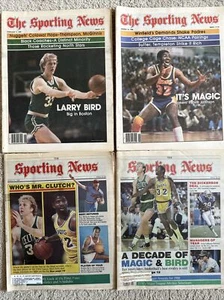 THE SPORTING NEWS - Larry Bird and Magic Johnson (Lot of 4) 1980-1988 - Bild 1 von 6