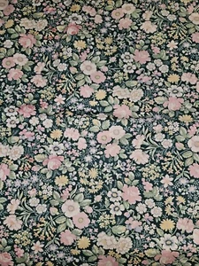 Concord Kessler Vtg Packed Flowers On Green Print Cotton Fabric 6.5 Yards X 43" - Picture 1 of 9