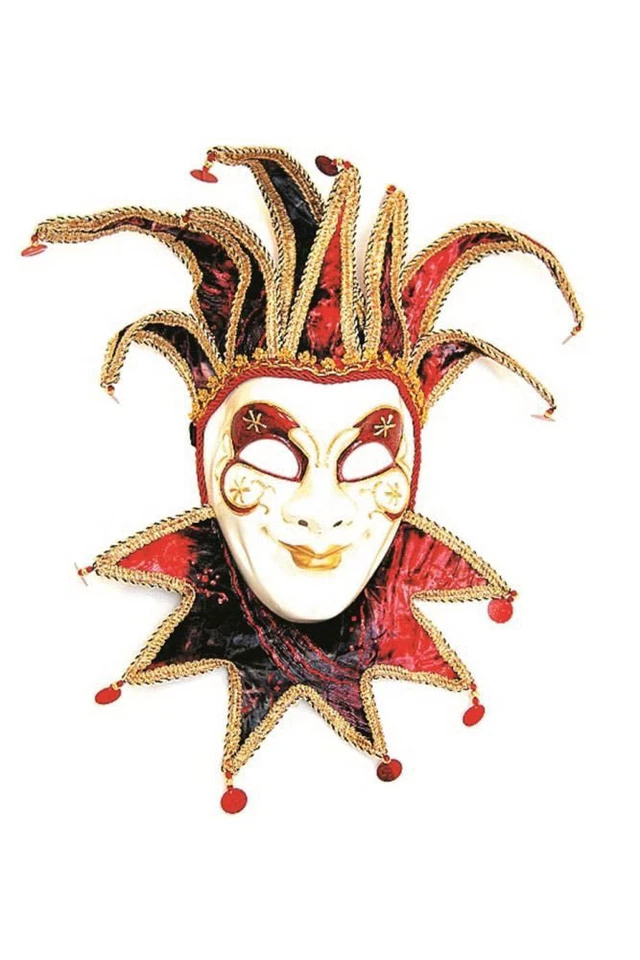 Venezianische Maske Joker Luxus Venedig Maskenball Harlekin Maske Karneval KK - Bild 1 von 1
