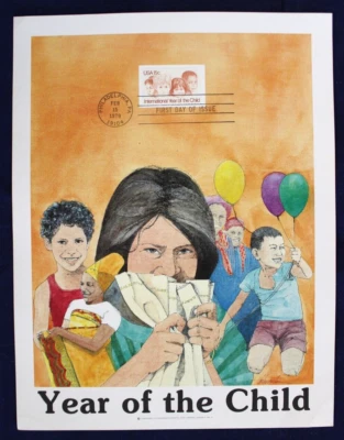 International Year of the Child 1979 American Postal Print, #1772 USA FDC 15c - Image 1 of 4
