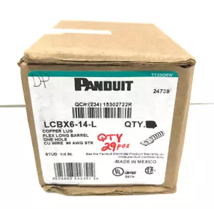Lot of 29pcs. PANDUIT LCBX6-14-L COPPER COMPRESSION LUGS (7D3) - Picture 1 of 1