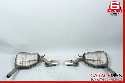 06-08 Mercedes W219 CLS550 Rear Left & Right Side Exhaust Muffler Mufflers Set - Image 1 of 4