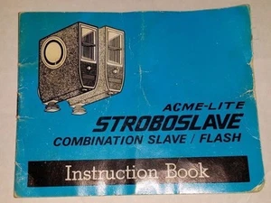 Vintage Acme-Lite Stroboslave Flash Instruction Book - English - USED - Picture 1 of 1
