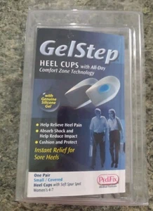 PediFix GelStep Heel Cups Silicone Size Small Women 4-7 New 1 Pair - Picture 1 of 4