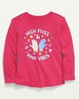 Old Navy Toddler Girl Size 3T ~ Long Sleeve Tee T-shirt ~ High Fives  NWT