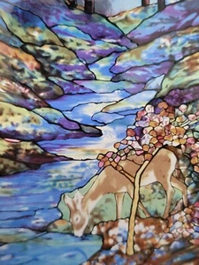 1989 -Louis C. Tiffany - Glassmasters - Stained Glass Suncatcher - Gorgeous Art - Picture 1 of 11