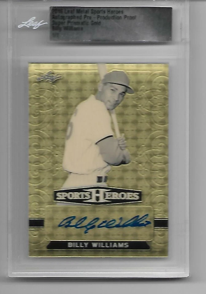 Billy Williams Leaf Sports Heroes GOLD PRISMATIC Superfractor Auto 1/1 Autograph - Image 1 of 2