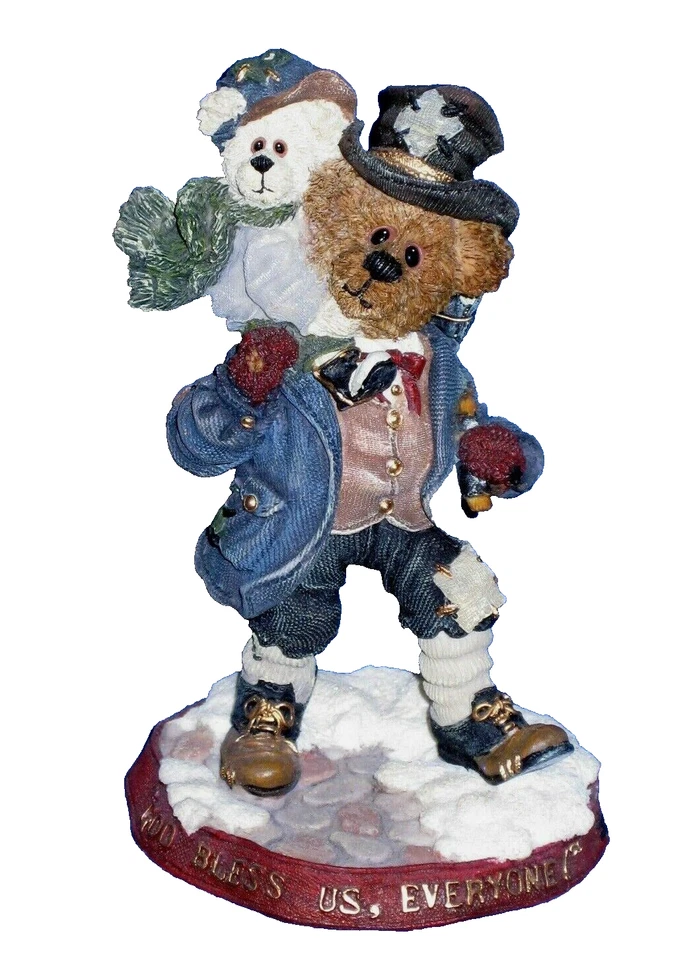 Boyds Bearstone "Bob C. & Tiny T...God Bless Everyone" #228334PAW 1st Ed