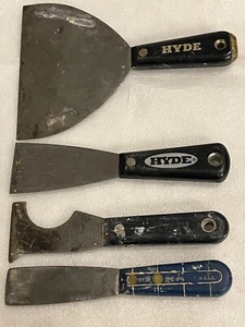 Menge 4 HYDE Malerwerkzeuge: 3 Kitt-/Bandmesser & 1 Schaber - Bild 1 von 10