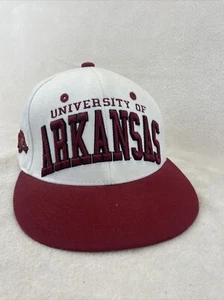 Arkansas Razorback Hat Cap Snap Back Adjustable Cardinal White Zephyr Wool Blend - Picture 1 of 7