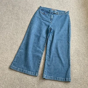POINT SUR x J. Crew Wide Leg Cropped Denim Jeans NWOT Sz 29P - Picture 1 of 8