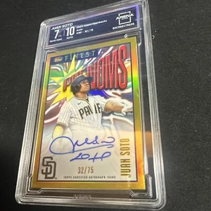 2023 Finest Juan Soto Gold Flashbacks Auto /75 Refractor Arena Club 7 Auto 10 - Bild 1 von 3