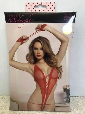 Juego de peluche lencería Seven til Midnight talla única rojo 9817P Foto 1 de 3