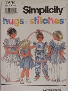 Sweet OOP SIMPLICITY 7694 Tdlr Girls Dress in 3 Looks Jumpsuit PATTERN 2-3-4 UC - Picture 1 of 3