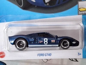 2024 Hot Wheels Ford GT40 Blue 12/250 International Card - Picture 1 of 2