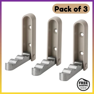 IKEA KLYKET Wall Hook Folding Aluminum Beige Space Saving Clothes Towel Hanger - Picture 1 of 6