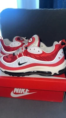 Nike Air Max 98 Supreme Valentines Day Sneakers Men's 10 White Red - Image 1 of 4