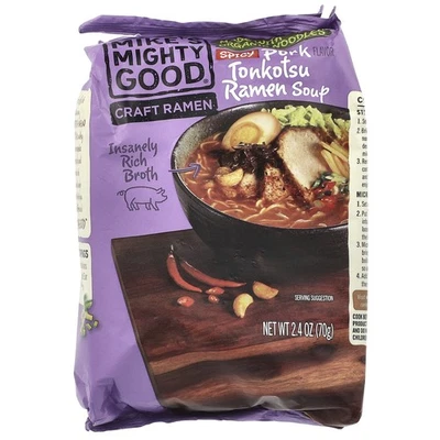 Ramen artesanal, sopa de ramen Tonkotsu de cerdo picante, 2,4 oz (70 g) Foto 1 de 2