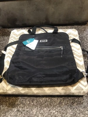 MOCHILA DE MANO CONVERTIBLE BAGALINI JESSICA NUEVA CON ETIQUETAS con RFID ANTIRROBO NEGRA NUEVA Foto 1 de 4