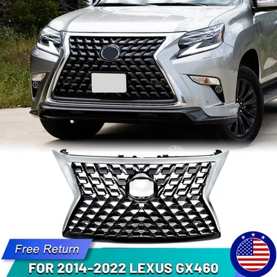 Front Bumper Upper Grille Grill Fits 2014-2021 2022 Lexus GX460 W/ Chrome Trim Foto 1 de 4