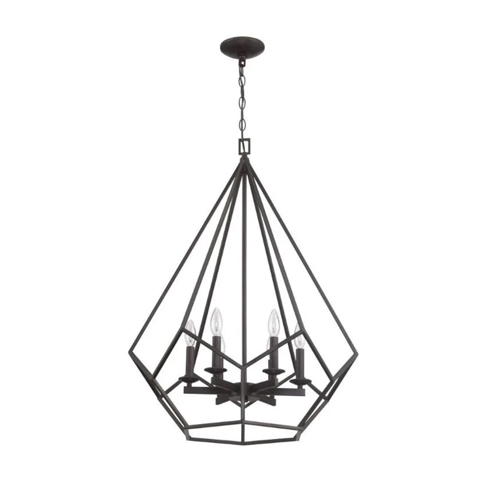 Colgante Jaula 6 Luces Lírico Iluminación Puesta de Sol, Acabado Bronce Provincial 60W F3426-6 Foto 1 de 1