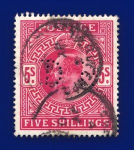 1902 SG263 5s Bright Carmine M51 (1) Buen Usado Cat 220 £ cunc - Imagen 1 de 3