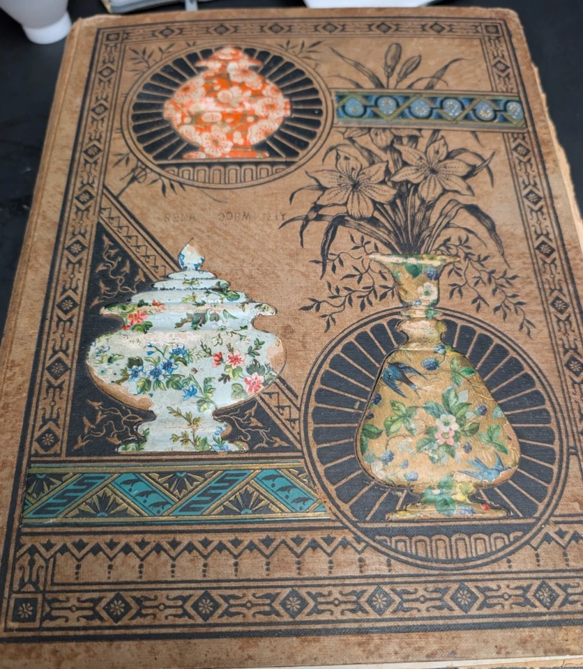 Álbum CROMOLITÓGRAFO 9x12 raro da década de 1880 com mais de 40 lindas páginas coloridas! - Imagem 1 de 4