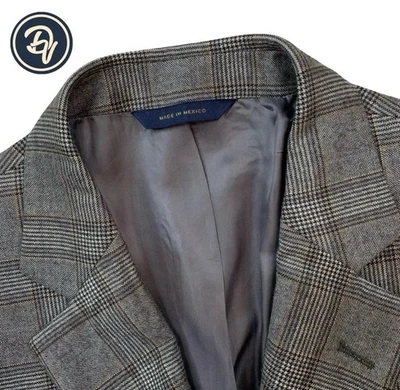 Para Hombres 40 R Brooks Brothers Fitzgerald Ajuste Gris Medio Ventana Franela Peso Foto 1 de 4