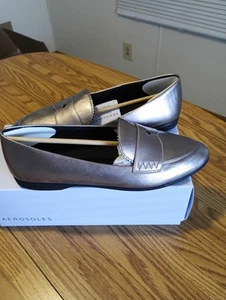 Aerosoles Benvenuto Casual-Loafer 10.5 M Graphite Polyurethane Faux Leather 078 - Picture 1 of 5