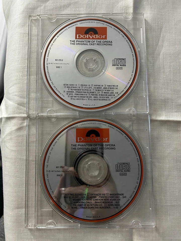 The Phantom of the Opera 2-Disc CD Set – Original Cast Recording Polydor 1987 Foto 1 de 1