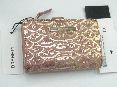 Brahmin Hannah Cashmere Pink Tenor Leather Wallet Gold Pink NWT $215 - Image 1 of 4