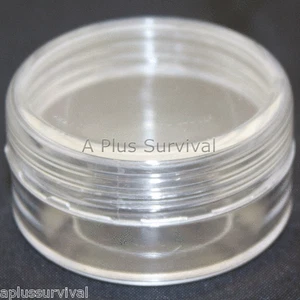 Lot of 12 - Clear Pill Case Holder with Screw on Lid for Survival First Aid Kits - Picture 1 of 1