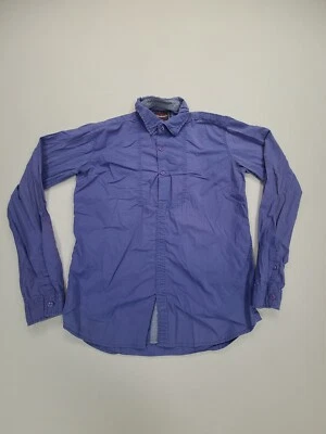 Camisa Flying Machine Adulto Mediana Púrpura Abotonada Etiqueta Azul Informal Para Hombre Foto 1 de 4