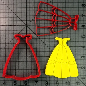 Princess Dress 100 Cookie Cutter and Stamp - Picture 1 of 2