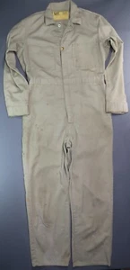 Vintage Lee Union Alls Coveralls Beige USA Made Dacron Size 42 Long (27 Inseam) - Picture 1 of 12