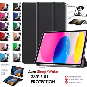 Smart Leather Flip Stand Case Cover Fr iPad 10.2 Mini Pro 11 12.9 Air 11 13 2024 - Picture 1 of 17