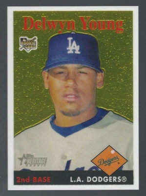 Delwyn Young 2007 Topps Heritage Chrome RC 0468/1958 CARD# THC-17 - Image 1 of 4