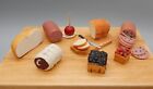 OOAK Hand Sculpted Deli Meat Cheese Berry  Lot Artisan Dollhouse Miniature 1:12