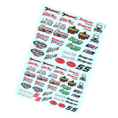 Snap On Logo Sheet A4 for 1:10 RC car, truck or crawler 1:10th scale - Image 1 of 3