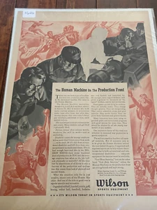 Vintage 1943 Wilson Sports Equipment The Human Machine ad - Picture 1 of 1