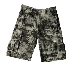 Vans Camouflage Cargo Shorts Boys Size 16 Black and Grey - Picture 1 of 4