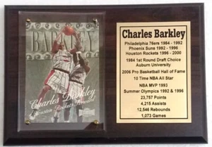 Houston Rockets Charles Barkley Basketball Karte Plakette - Bild 1 von 1