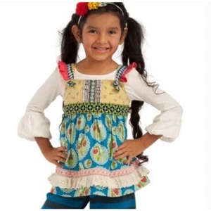 Matilda Jane size 4 Love Bug Strawberry Knot Top Wonderful Parade - Picture 1 of 9